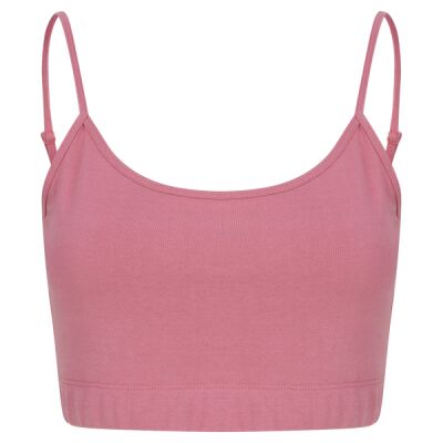 Women's sustainable fashion cropped cami top with adjustable straps Thumbnail