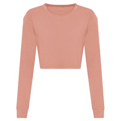 AWDis Ladies Long Sleeve Cropped T-Shirt Thumbnail