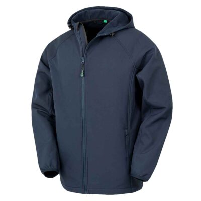 Result Genuine Recycled Three Layer Printable Hooded Soft Shell Jacket Thumbnail