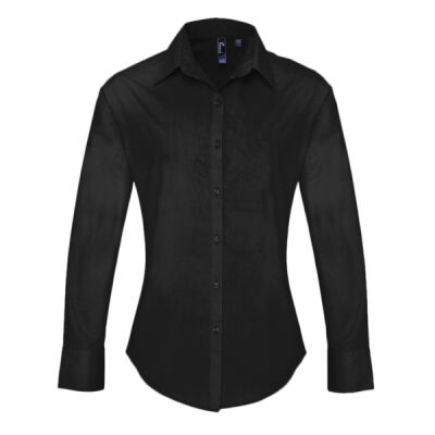 Premier Ladies Supreme Long Sleeve Poplin Shirt Thumbnail