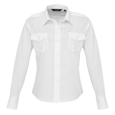 Premier Ladies Long Sleeve Pilot Shirt Thumbnail