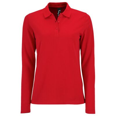 SOL'S Ladies Perfect Long Sleeve Piqué Polo Shirt Thumbnail